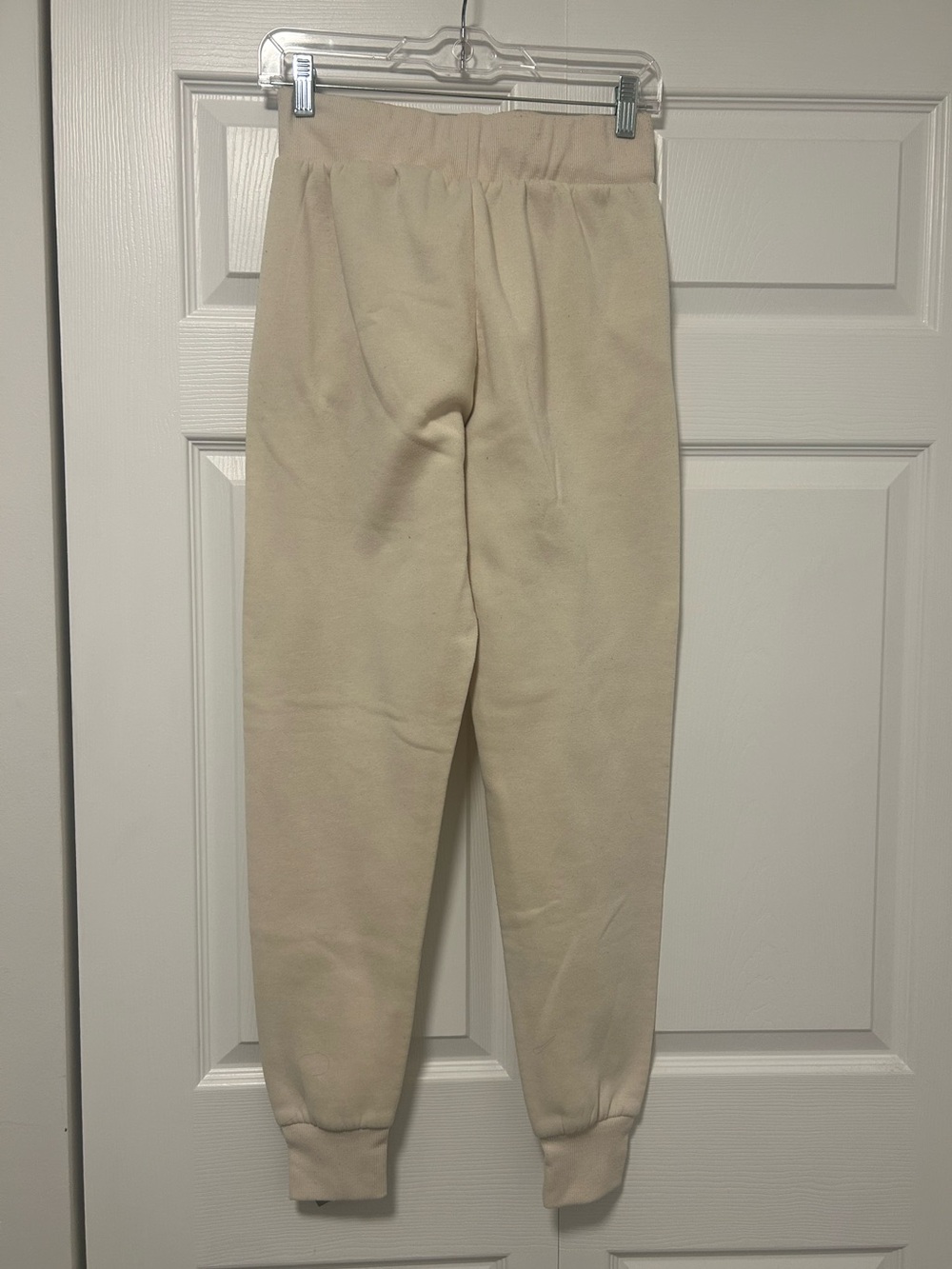 Cream Drawstring Waist Joggers - Picture 7 of 9